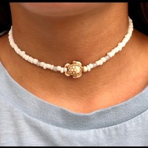 Sea turtle necklace - Handmade sea turtle choker necklace